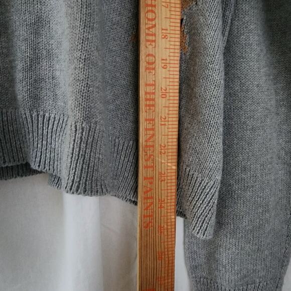 Rails Percy Heather Gray Animal Star Sweater L preppy casual relaxed fit cotton - Picture 6 of 9